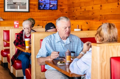 guests at Buddy’s bar-b-q